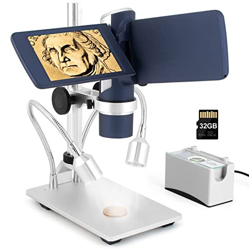 LM203S 4" HDMI Digital Microscope for Adults Soldering Coins