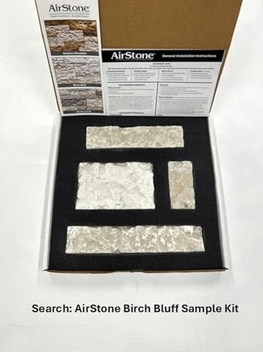 AirStone Primary Stones, Birch Bluff Color Blend, Manufactured Stone - color: White Tones, size: Primary