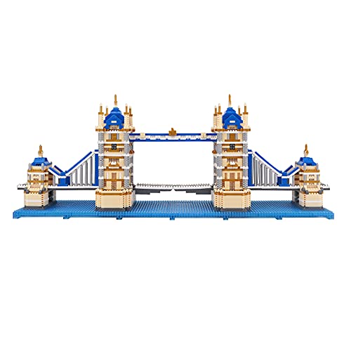 Building Blocks Set, London Tower Bridge Model Micro Mini Blocks, 3800 PCS Architecture Model Kits - color: London Tower Bridge