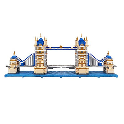 Building Blocks Set, London Tower Bridge Model Micro Mini Blocks, 3800 PCS Architecture Model Kits - color: London Tower Bridge