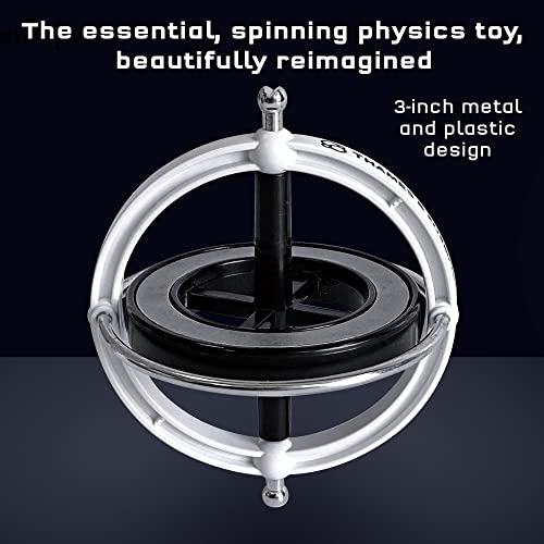 Thames & Kosmos Gyroscope | Essential STEM Tools | Classic Physics Science Toy for Kids & Adults | Experiments in Motion, Forces & Gravity | Includes Clear Sphere Stand & Storage Case | Ages 8+