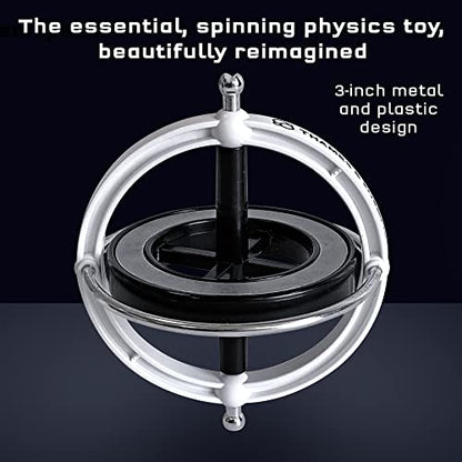Thames & Kosmos Gyroscope | Essential STEM Tools | Classic Physics Science Toy for Kids & Adults | Experiments in Motion, Forces & Gravity | Includes Clear Sphere Stand & Storage Case | Ages 8+