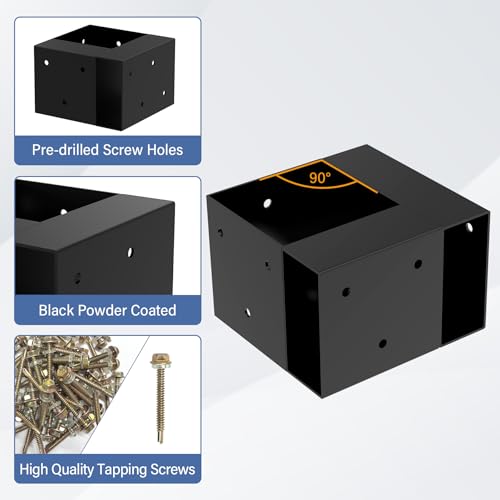 Workbench Bracket Kit 4PCS, Heavy Duty 3-Way Brackets - size: 4x4