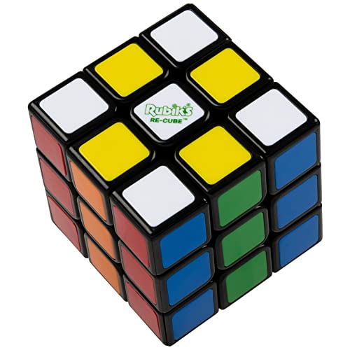 Rubik's Cube Re-Cube 3x3 Eco-Friendly Puzzle Cube & Brain Teaser Fidget Toy - style: 100% Recycled Plastic, Rubik's 3x3