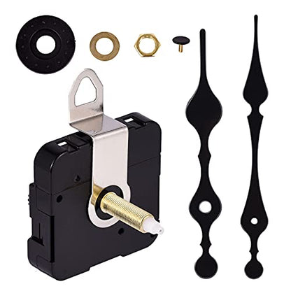 Long Shaft High Torque Hook Quartz Clock Movement - 31MM With 2 PCS Hands, DIY Repair Wall Clock Kit, 1 Set