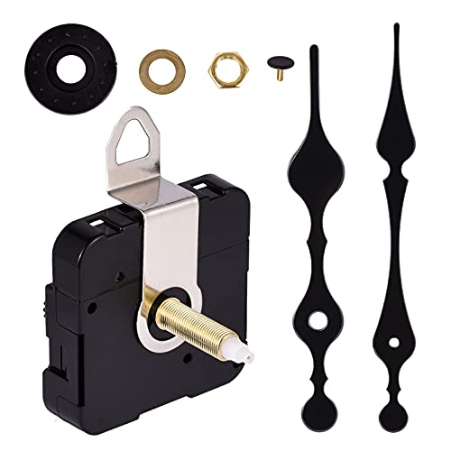 Long Shaft High Torque Hook Quartz Clock Movement - 31MM With 2 PCS Hands, DIY Repair Wall Clock Kit, 1 Set