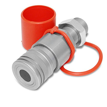 Summit Hydraulics Flat Face Hydraulic Quick Connect Coupler, 5/8 ORFS Bulkhead Skid Steer Mount