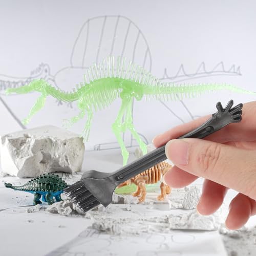 Toddmomy Mini Dig Kit Hammer Chisel Brush Dinosaur Eggs Digging Set 10 Sets