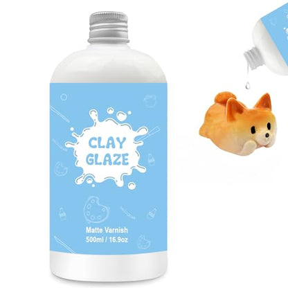 500ml Air Dry Clay Glaze, Protect Clay Surfaces,Delivers Matte Glaze Effect - size: 500ml Matte