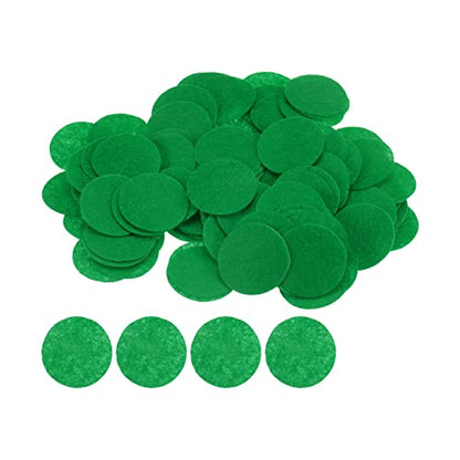 HARFINGTON 300pcs Round Felt Circles, 40mm 1-1/2" Pre Cut Felt Craft Pads Non-Woven Mini Felt Fabric Circles for DIY Sewing Handcraft Cut Projects Craft Finishing, Green - color: Green, size: 40mm
