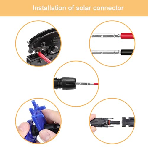 10PCS Solar Cable connectors IP67 Waterproof Solar Panel Cable connectors 5 Pairs - size: Solar Kit 5 pair+Wrench