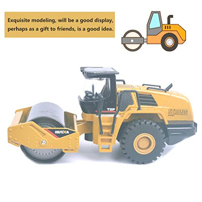 Ailejia 1/50 Scale Diecast Road Roller Toy Models Construction Vehicle Model Grader Engineering Road Planer Vehicle Toys for Kids (Road Roller) - color: Road Roller