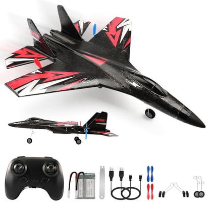SU27 RC Fighter 6-Axis Gyro RTF Upgraded Plane 2 Batteries - color: Black Su27