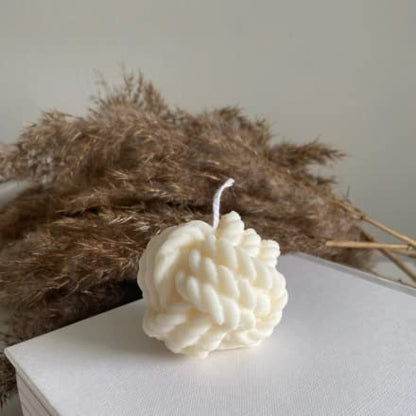 Candle Molds - Silicone Mold for Candles Making, DIY 3D Moulds for Soy Wax, Beeswax, Scented Candle, Valentine's Day Gifts (Knitted Ball) - color: Knitted ball