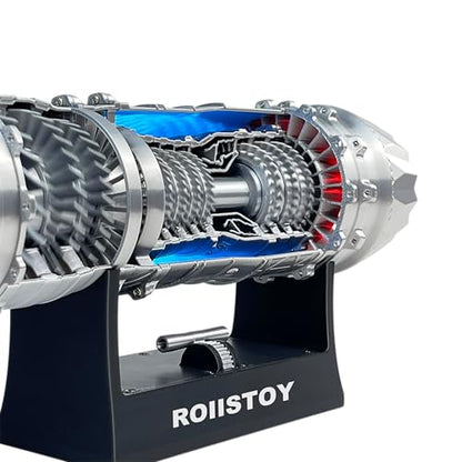 F35 Fighter Engine Kit 1:18 Scale Turbojet Mechanical Model Science Educational Toy Deluxe Aviation Enthusiast Gift Desktop Decoration - style: F35 Assembled