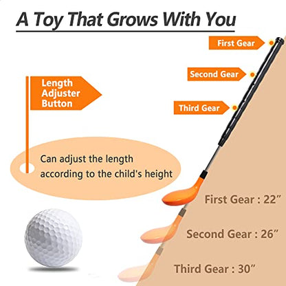 iPlay, iLearn Kids Golf Toy Set, Toddler Boy Outdoor Sport Toy Age 3-5 - color: Orange