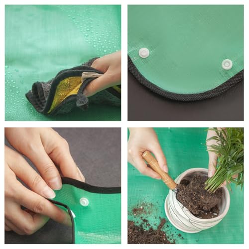 Repotting Mat for Indoor Plants 1x1m Foldable Gardening Accessories - color: Green