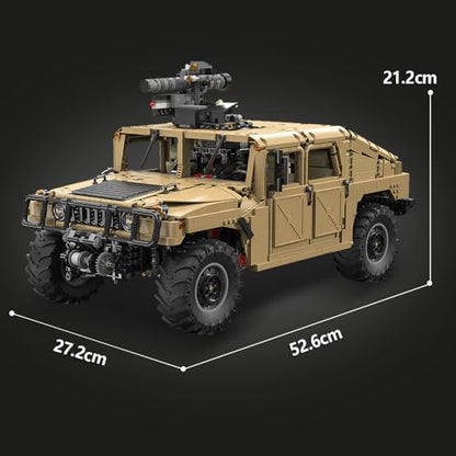 CaDA C61036W HUUMVEE Vehicle Building Block Set, Master 1:8 3935PCS RC Climbing Car Building Block Kit with Power Function,Off-Road Car Model for Adults Collectors