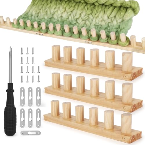 Aeelike 40" Wooden Loom Kit for Blanket Chunky Yarn,No Need Hooks Knitting - size: 40 IN