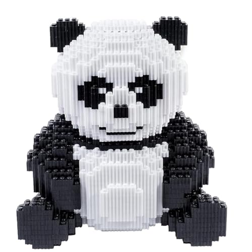 AHZILEl Animal Panda Blocks Building Set, 7822 Pcs Cute 3D Puzzle Mini Building Bricks Toy Kits, DIY Educational Particle Building Birthday Gift for Ages 8-14 - color: Panda