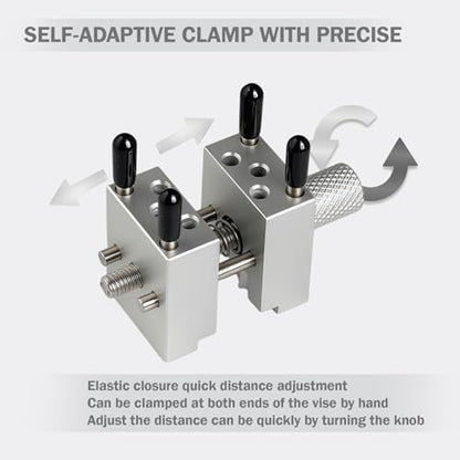 Aluminum Mini Vise, Precision Clamp with 10 Steel Rods for Models - style: Basic Version