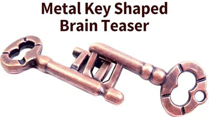 MAGIKON Metal Brain Teaser, Traditional Keys Shaped Puzzle Toy - size: Normal