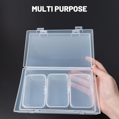 LJY 20 Clear Plastic Boxes, 3 Sizes for Hardware - color: Transparent, size: Mixed Sizes