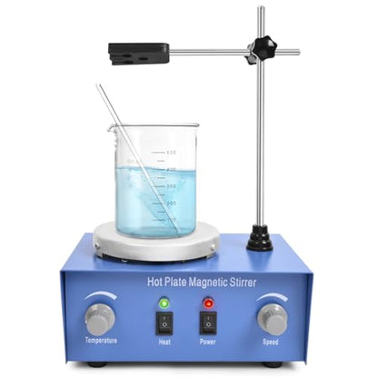 Vevitts 1000ml Magnetic Stirrer Hot Plate Magnetic Mixer Stir Plate Lab Stirrers 2400 RPM 100°C Stirring Bar