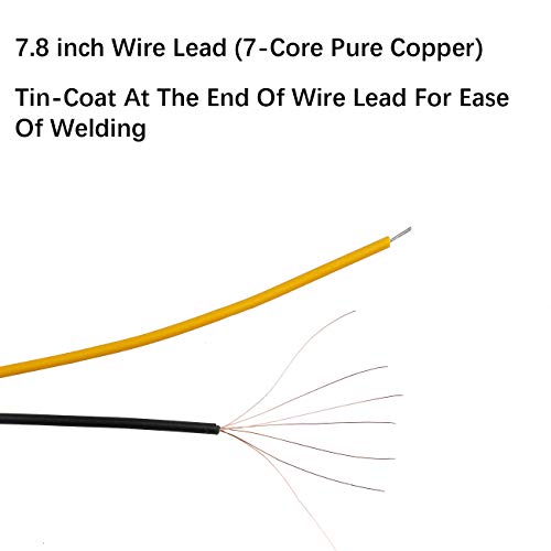 30pcs 12 Volt 5mm Orange LED Lights Emitting Diodes Pre Wired 7.9 inch DC 12v LED Light Clear Lens Small LED Lamps - color: [09] Orange / 30 Pcs, style: 5mm Solid Light