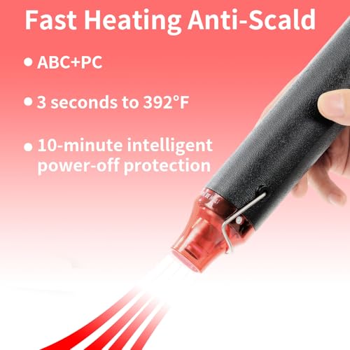 Heat Gun 300W, Handed Hot Air Gun for Crafting and DIY (Black) - color: Black