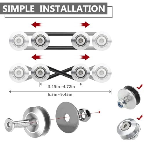 BFXM Universal Bumper Clips, Front Rear Bumper Quick Release Kit - color: Silver, size: 2set