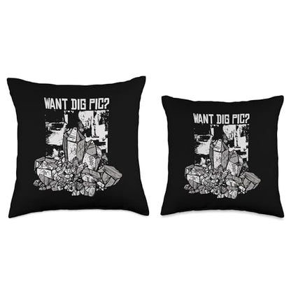Best Rocks And Minerals Guide Kit Collection Gifts Want Dig Pic Geologist Stone Mineral Collector Throw Pillow, 16x16, Multicolor - size: 16x16