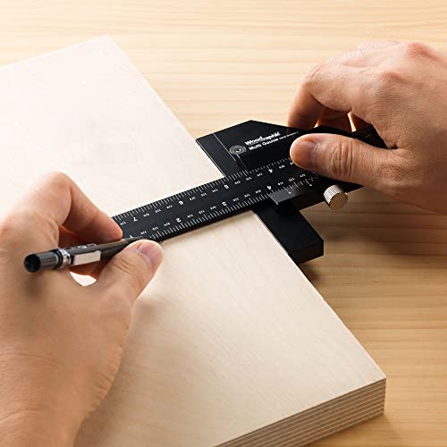 Scriber Gauge 600mm – Long Metric Measuring and Marking Tool, Layout Gauge, CNC Aluminum Ruler for Woodworking, Joinery, Cabinet, Framing and Furniture (New Version) - size: 600mm