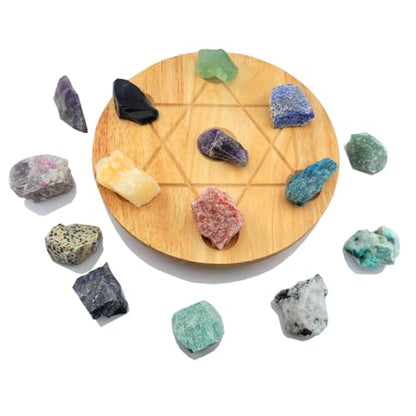 Bulk Natural Rocks for Tumbling,Rocks Minerals Collections Raw Crystals Rough Stones for Polishing Gemstones Crystals and Healing Stones for Wicca Reiki (0.5lb(10-15pcs))