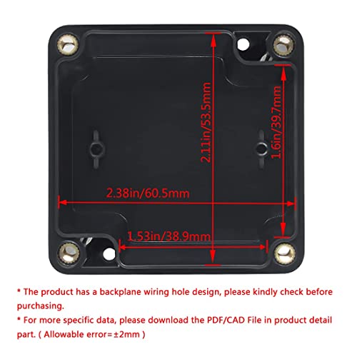 LeMotech Electrical Box ABS Plastic Project Box IP65 Waterproof Junction Box Project Case Universal Enclosure for Electronics Black 2.48x 2.28x 1.37 inch(63x58x35mm)(Pack of 2) - color: Black (2 packs), size: 2.48" x 2.28" x 1.37"