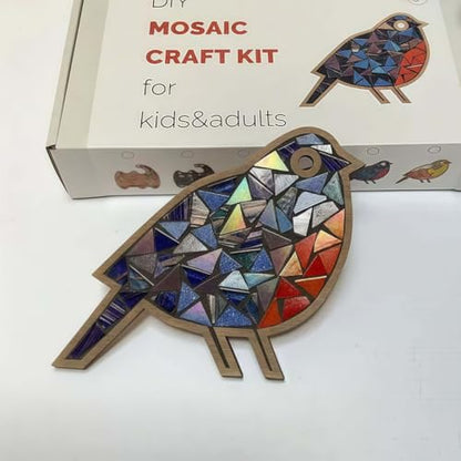 GIB Mosaic Kits for Adults, Mosaic Tiles for Crafts, DIY Crafts for Adults, Acrylic Mosaic Art Kits, Blue Bird - color: Bird Blue