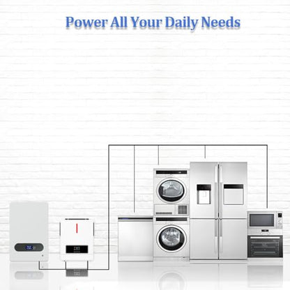 Y&H 4.2KW 24VDC Solar Hybrid Inverter AC220V Two Load Output Power, On/Off-Grid Built in 120A MPPT Solar Charger Max PV Power 6200W Input, for 48V Lead Acid/Lithium Battery, Supports Battery-Free use - size: 4200W-24V-M120A