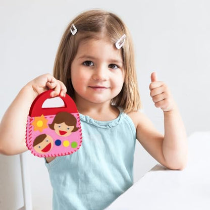 OZENT 8 Set Sewing Handbag Kit, Sew Your Own Purses and Handbags, Felt Sewing Kit with Stickers DIY Sewing Felt Craft for Girls - color: 8 Pack Cartoon
