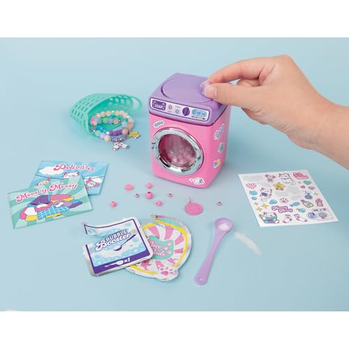 Make It Real: Purr-FECT Wash 'N Bead Bracelets - 141pc, DIY Jewelry Craft Kit, Design-Make 5 Charm Bracelets, Spin to Style, Bead Cleaning, Kids 8+