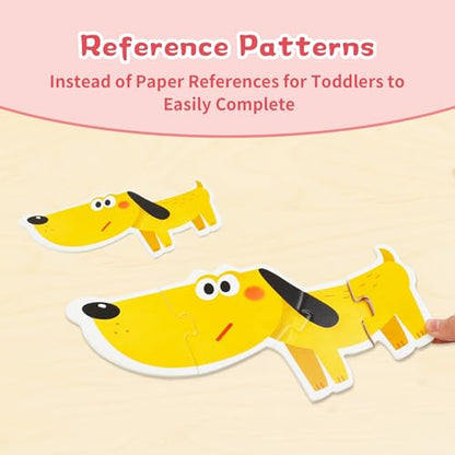 TOI Large Piece Toddler Puzzles for 2-4, Beginner Puzzles - Farm Animal - style: Farm Animals