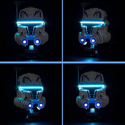 VONADO LED Light Kit Compatible with Lego Captain Rex Helmet Set 75349, DIY Lighting Compatible with Lego Helmet 75349 (No Model), Creative Lights Compatible with Lego Helmet 2023 Series - style: Light Compatible with Lego Captain Rex Helmet 75349
