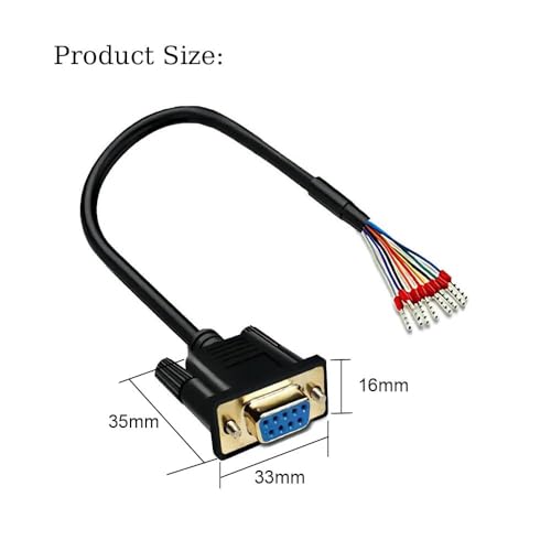 5Ft 1.5m 26AWG DB9 Female RS232 9 Pin Serial Extension Cable - style: Female