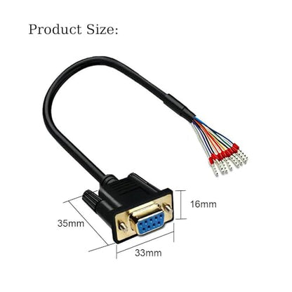 5Ft 1.5m 26AWG DB9 Female RS232 9 Pin Serial Extension Cable - style: Female