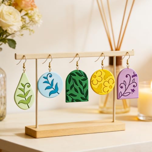22Pcs Polymer Clay Cutters Set, Flower Leaf Butterfly Shapes Clay Earrings Cutters for Earrings Jewelry Making DIY Craft Supplies