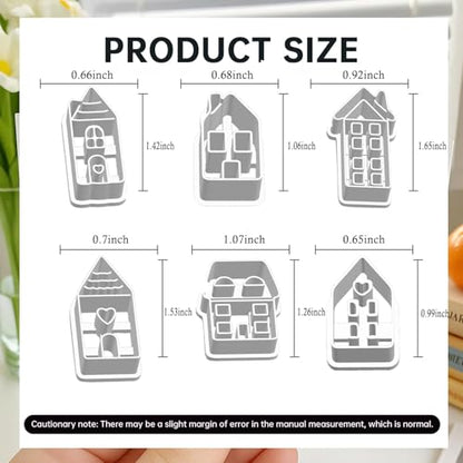 6 Pcs Cute House Polymer Clay Cutters Set - Charming Home Shapes Clay Cutters for Polymer Clay Jewelry Making, Perfect Housewarming Gift - color: New home