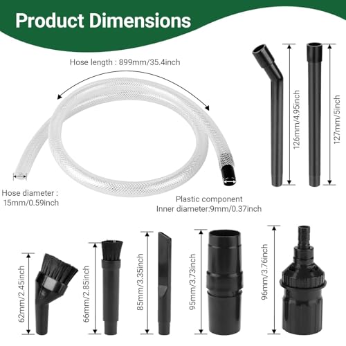 EZ SPARES Micro Cleaning Nozzle Kit, Universal Vac Attachments with Bag