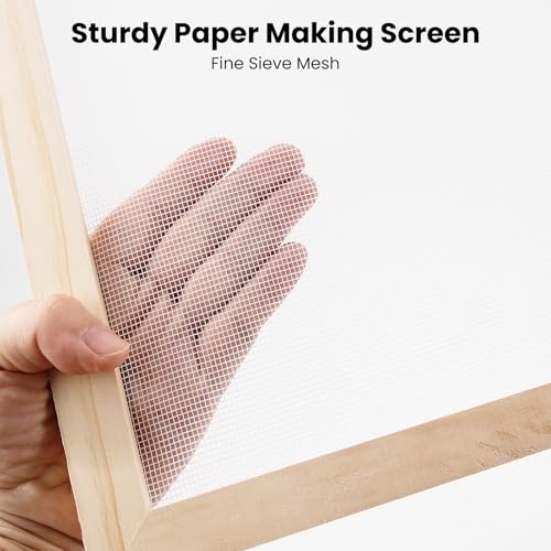 Caydo Paper Making Frame Kit, 3 Pieces Mould and Deckle for Adults - style: A4 A5 A6