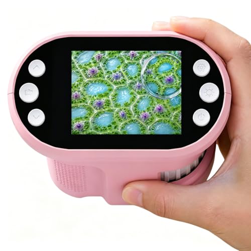 Kids Digital Microscope, 1000X Handheld Pocket Microscope STEM Science Toy - color: Pink