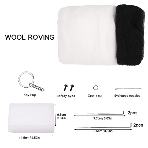 QMNNMA Needle Felting Kit for Beginners, French Bulldog Wool Felting Kit - size: French Bulldog