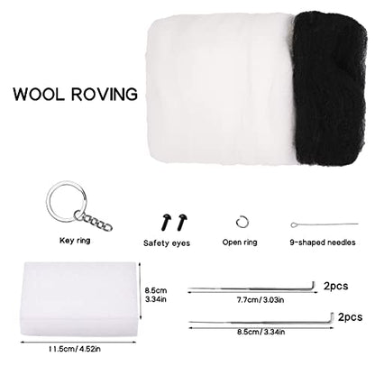 QMNNMA Needle Felting Kit for Beginners, French Bulldog Wool Felting Kit - size: French Bulldog